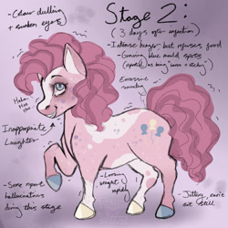 Size: 2048x2048 | Tagged: safe, artist:flitterjitters, imported from derpibooru, pinkie pie, pony, alternate design, alternate universe, colored hooves, hooves, infection au, multicolored hooves, solo