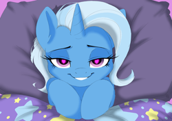 Size: 7016x4961 | Tagged: safe, alternate version, artist:derpydoodesigns, imported from derpibooru, trixie, pony, unicorn, bedroom eyes, female, heart, heart eyes, horn, looking at you, mare, smiling, smiling at you, solo, wingding eyes