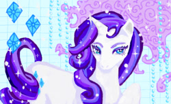 Size: 711x434 | Tagged: safe, artist:bilejh, imported from derpibooru, rarity, pony, unicorn, animal jam, digital art, female, horn, mare, solo