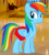 Size: 1224x1372 | Tagged: safe, artist:kingofmlp, artist:liamkeel, oc, oc:rainbow keel, oc:rainbowkeel, background, blue eyes, clothes, creator:kingofmlp, creator:liamkeel, everfree northwest, female, liamkeel, liamkeelart, march11th2025, mare, rainbow dash addition