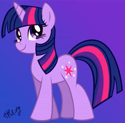 Size: 10800x10660 | Tagged: safe, artist:applejackfl, imported from derpibooru, twilight sparkle, pony, unicorn, female, gradient background, horn, mare, signature, solo, unicorn twilight