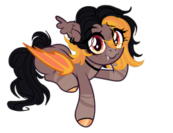 Size: 6500x5000 | Tagged: safe, artist:imbunbun, imported from derpibooru, oc, oc:fire hoof, bat pony, pony, female, lying down, mare, prone, simple background, solo, transparent background