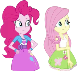 Size: 2744x2520 | Tagged: safe, editor:jacksontormbaymaz, editor:mrtoonlover83, imported from derpibooru, fluttershy, pinkie pie, human, equestria girls, duo, duo female, female, simple background, transparent background