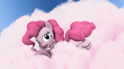 Size: 1920x1080 | Tagged: safe, artist:mlpstevepvb, imported from derpibooru, pinkie pie, earth pony, 3d, cloud, solo, source filmmaker