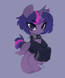 Size: 1707x2048 | Tagged: safe, artist:zazush-una, imported from derpibooru, twilight sparkle, alicorn, punk, solo