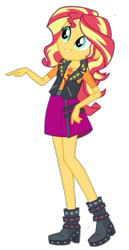 Size: 874x1692 | Tagged: safe, edit, edited screencap, editor:jacksontormbaymaz, imported from derpibooru, screencap, sunset shimmer, human, a fine line, equestria girls, equestria girls series, background removed, belt, boots, clothes, cutie mark, cutie mark on clothes, geode of empathy, grin, jewelry, leather, leather belt, leather boots, leather vest, magical geodes, my little pony equestria girls: better together, necklace, pink skirt, pointing, shirt, shoes, shoulderless, shoulderless shirt, simple background, skirt, smiling, solo, spikes, studs, teenager, teeth, transparent background, vest