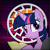 Size: 2048x2048 | Tagged: safe, editor:dpr, twilight sparkle, altbrony, black sun, fascism, fashwave, mlpol, national socialism, sonnenrad, vaporwave