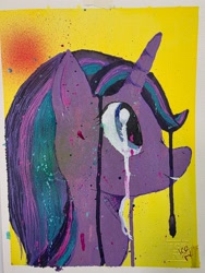 Size: 3000x4000 | Tagged: safe, artist:icontheowl, imported from derpibooru, starlight glimmer, unicorn, horn, preview, traditional art