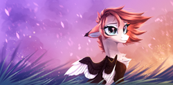 Size: 6780x3348 | Tagged: safe, artist:jsunlight, imported from derpibooru, oc, oc only, oc:vensu, pegasus, pony, solo, wallpaper