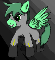 Size: 306x331 | Tagged: safe, artist:ronboy793, imported from derpibooru, oc, oc only, oc:greenie guy, pegasus, pony, clothes, flight suit, pegasus oc, solo, wings