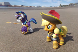 Size: 1095x730 | Tagged: safe, artist:dingopatagonico, imported from derpibooru, applejack, shining armor, earth pony, unicorn, guardians of harmony, hat, horn, photo, pirate, pirate hat, toy