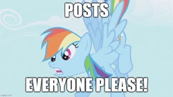 Size: 888x499 | Tagged: safe, edit, edited screencap, imported from derpibooru, screencap, rainbow dash, pegasus, pony, applebuck season, caption, image macro, mary poppins, my little pony, solo, text