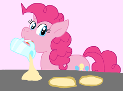 Size: 1097x811 | Tagged: safe, artist:cmara, imported from derpibooru, pinkie pie, earth pony, female, food, pancakes, solo