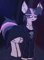 Size: 2192x3008 | Tagged: safe, artist:blackmagician, imported from derpibooru, twilight sparkle, unicorn, horn, marvel, the punisher