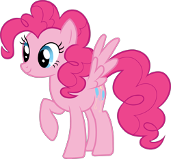 Size: 2862x2671 | Tagged: safe, artist:strawberrythefox1452, imported from derpibooru, pinkie pie, pegasus, female, pegasus pinkie pie, pegasus wings, race swap, simple background, transparent background, wings