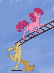 Size: 894x1200 | Tagged: safe, artist:eytosh, imported from derpibooru, pinkie pie, oc, oc:ladder beans, pony, headless, ladder