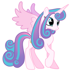 Size: 4974x4946 | Tagged: safe, artist:alicesponycorner, imported from derpibooru, princess flurry heart, alicorn, pony, adult flurry heart, gradient mane, high res, older, older flurry heart, princess, raised hoof, royal, royalty, show accurate, simple background, slender, solo, spread wings, thin, transparent background, wings