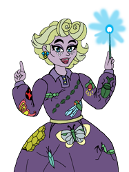 Size: 765x1024 | Tagged: safe, artist:pokecure123, imported from derpibooru, human, equestria girls, background human, clothes, colored, cosplay, costume, flat colors, magic school bus, mrs. shade, ms. frizzle, my little pony equestria girls: friendship games, traditional art