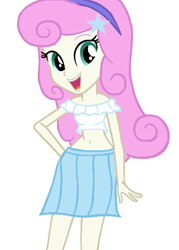 Size: 682x950 | Tagged: safe, artist:ocean lover, imported from derpibooru, twinkleshine, human, equestria girls, bare midriff, bare shoulders, base, beautiful, belly, belly button, blue eyes, clothes, equestria girls-ified, hair ornament, hairband, hairpin, midriff, ms paint, open mouth, pink hair, pretty, short shirt, simple background, skirt, species swap, teenager, transparent background, twinklebetes, white background