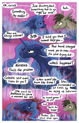 Size: 2000x3100 | Tagged: safe, artist:seventozen, imported from derpibooru, princess luna, oc, oc:parthus, pony, comic:the problem of parthus, comic