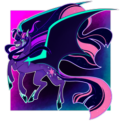 Size: 3000x3000 | Tagged: safe, artist:honkhonkbonk, imported from derpibooru, sci-twi, twilight sparkle, pony, equestria girls, equestria girls ponified, midnight sparkle, ponified, solo