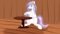 Size: 1920x1080 | Tagged: safe, artist:jbond, imported from derpibooru, oc, oc only, oc:athena (shawn keller), pegasus, pony, alcohol, bar, belly, blue sclera, concave belly, drink, drinking, female, glass, guardians of pondonia, leg hold, mare, sitting, slender, solo, table, thin, wine, wine glass