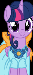 Size: 474x1068 | Tagged: safe, artist:mlpprincesslunayt, imported from derpibooru, twilight sparkle, alicorn, pony, black background, clothes, dress, gala dress, simple background, solo, twilight sparkle (alicorn)