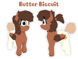 Size: 1403x1074 | Tagged: safe, imported from derpibooru, oc, oc only, oc:butter biscuit, 3d, commission, low poly, retro, vrchat