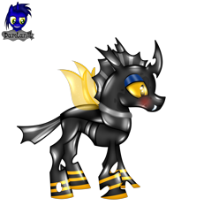 Size: 3840x4154 | Tagged: safe, artist:damlanil, imported from derpibooru, queen chrysalis, oc, oc:cubitus, changeling, latex pony, original species, rubber pony, blushing, burn, burn marks, cheeselegs, collar, commission, cute, fangs, happy, horn, insect wings, latex, latex changeling, latex skin, makeup, male, orange changeling, rubber, rubber changeling, shiny, show accurate, simple background, solo, spread wings, transparent background, vector, wings