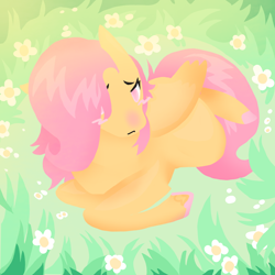 Size: 1300x1300 | Tagged: safe, artist:octanez, imported from derpibooru, fluttershy, pony, complex background, solo