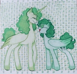 Size: 736x707 | Tagged: safe, imported from derpibooru, alicorn, pegasus, pony, 13 cards, crossover, duo, duo male, fedorcomix, gay, glasses, looking at each other, looking at someone, male, non-mlp shipping, open mouth, open smile, ponified, smiling, stallion, the joker (13 cards), traditional art, varu, varu (13 cards), varujoe, waru, waru (13 cards), warujoe