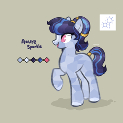 Size: 5000x5000 | Tagged: safe, artist:itsspoops, imported from derpibooru, oc, oc only, oc:azure sparkle, crystal pony, earth pony, pony, female, mare, reference sheet, solo