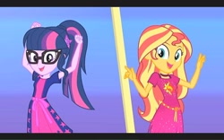 Size: 1280x800 | Tagged: safe, imported from derpibooru, screencap, sci-twi, sunset shimmer, twilight sparkle, human, equestria girls, female