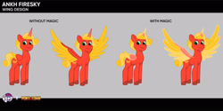 Size: 2880x1440 | Tagged: safe, imported from derpibooru, oc, oc:ankhfiresky, alicorn, pony, design, green eyes, male, male alicorn oc, solo, wings