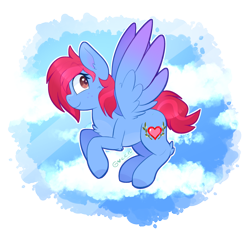 Size: 1500x1500 | Tagged: safe, artist:greenieghost, imported from derpibooru, oc, oc only, oc:dani sapphire, crystal pony, pegasus, crystal pony oc, female, filly, foal, looking back, partially transparent background, pegasus oc, smiling, solo, spread wings, suggestive description, tail, wings