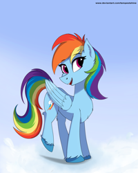 Size: 2288x2864 | Tagged: safe, artist:tempestshine, imported from derpibooru, rainbow dash, pegasus, pony, female, gradient background, solo