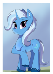 Size: 2480x3508 | Tagged: safe, artist:tempestshine, imported from derpibooru, trixie, pony, unicorn, female, horn, solo