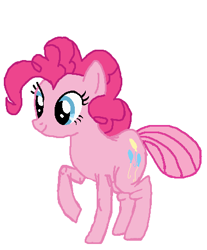 Size: 379x458 | Tagged: safe, artist:qjosh, imported from derpibooru, pinkie pie, earth pony, pony, 1000 hours in ms paint, age progression, female, older, older pinkie pie, simple background, smiling, solo, transformation, transformation sequence, white background