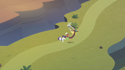 Size: 1280x720 | Tagged: artist needed, source needed, safe, edit, edited screencap, imported from derpibooru, screencap, discord, rarity, draconequus, pony, unicorn, three's a crowd, 2015, awesome, best friend, best friends, big grin, big smile, cool, cute, dancing, duo, duo male and female, female, friend, friends, great, grin, horn, male, my little pony, old art, outdoors, smiling