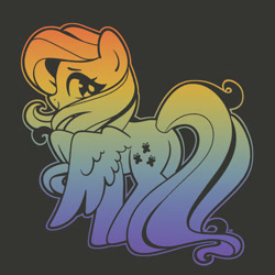 Size: 1750x1750 | Tagged: safe, artist:vivian reed, imported from derpibooru, fluttershy, pegasus, pony, butt, female, flutterbutt, gray background, looking at you, looking back, looking back at you, mare, plot, simple background, smiling, smiling at you, solo, wings, wings down
