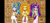 Size: 2532x1170 | Tagged: safe, artist:mean-jean, imported from derpibooru, adagio dazzle, aria blaze, sonata dusk, human, equestria girls, ancient egypt, arm bracelet, belly, belly button, bracelet, clothes, egyptian, gem, hieroglyphics, jewelry, loincloth, midriff, necklace, siren gem, skirt, the dazzlings, tiara