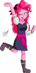 Size: 1280x2589 | Tagged: safe, artist:denisseguadiana, imported from derpibooru, pinkie pie, human, equestria girls, boots, clothes, cute, diapinkes, female, one eye closed, open mouth, open smile, pirate, pirate costume, pose, shoes, smiling, solo