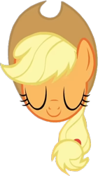 Size: 290x517 | Tagged: safe, artist:malekmasoud, imported from derpibooru, applejack, earth pony, applejack's hat, cowboy hat, eyes closed, female, hat, head, simple background, sleeping, solo, transparent background