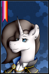 Size: 2401x3601 | Tagged: safe, artist:thebenalpha, imported from derpibooru, oc, oc:silver moonlight, alicorn, alicorn oc, cape, clothes, horn, school uniform, uniform, wings