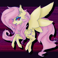 Size: 1440x1440 | Tagged: safe, artist:namiiarts, artist:zizkil, imported from derpibooru, fluttershy, bat pony, hybrid, pegasus, pony, 2017, animated, bat ponified, bat pony pegasus, drumstep, edm trap, electronic, flutterbat, industrial, industrial hip hop, lossless transcode, music, race swap, sound, sound only, vocal samples, vocals, webm