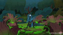 Size: 520x293 | Tagged: safe, imported from derpibooru, screencap, mean applejack, mean fluttershy, mean pinkie pie, mean rainbow dash, mean rarity, mean twilight sparkle, queen chrysalis, alicorn, changeling, earth pony, pegasus, pony, unicorn, the mean 6, clone, everfree forest, evil grin, female, grin, horn, mare, mean six, my little pony, smiling