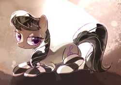Size: 3508x2480 | Tagged: safe, artist:izuchi, imported from derpibooru, octavia melody, earth pony, pony, clothes, female, mare, socks, solo