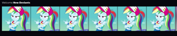 Size: 1267x261 | Tagged: safe, imported from derpibooru, screencap, rainbow dash, human, derpibooru, equestria girls, clothes, deviantart, equestria girls specials, juxtaposition, meta, my little pony equestria girls: spring breakdown, solo, spam, swimsuit