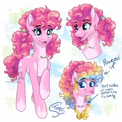 Size: 2048x2048 | Tagged: safe, artist:turtletroutstudios, imported from derpibooru, pinkie pie, pony, jewelry, necklace, simple background, solo, white background