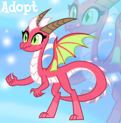 Size: 1280x1301 | Tagged: safe, artist:vi45, imported from derpibooru, oc, dragon, female, solo